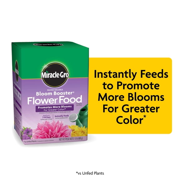 Miracle-Gro Water Soluble Bloom Booster Flower Food, 1.5 lb., For All Plants