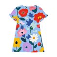 thumbnail image 3 of RXIRUCGD 2025 Vêtements d'Été pour Enfants 3-12 Ans Mode Imprimée Pyjama Rêveur Mi-Mollet Chemise de Nuit, 3 of 4