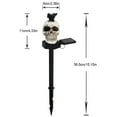 thumbnail image 3 of Luces Solares Al Aire Libre Halloween Estaca Calavera Cuervo, 3 of 3