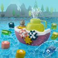 thumbnail image 4 of Juguete De Baño Para Bebé, Barco Pirata, Juguete De Baño Para Niños Con Bloques Geométricos De 10 Letras, Juguete Para Bañera Minnieouse FN005852-00, 4 of 6