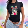 thumbnail image 3 of Playera de Mujer con Conejita Chic – Estampado Divertido y Colorido Color Negro Talla Extra Grande Marca Emil SaEs, 3 of 4