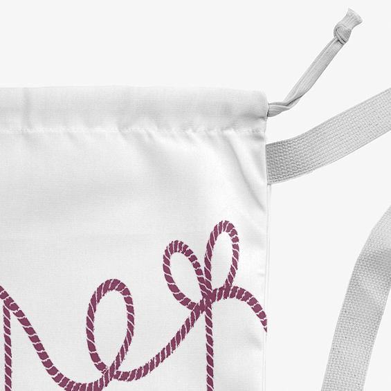 Simply Daisy Canvas Starfish Ornaments 18 x 29 in Purple Laundry Bag