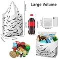 thumbnail image 3 of 5 Pack Foldable Shopping Bag,Black Halloween Bats Reusable Grocery Bags with Pockets,Large Reusable Tote Bags with Handles Waterproof & Lightweight, 3 of 6