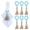 6PCS-Light Blue, variant on 6 Pieces Wooden Bead Napkin Rings, Farmhouse Stretchable Napkin Ring with Tassel Boho Napkin Rings for Dining Table,Wedding Decoration