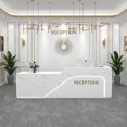 thumbnail image 3 of Receptionist Lectern Reception Desk Podium White Checkout Liquid Bar Hair Salon Counter Register Pulpitos Bureau Shop Furniture My Lux Decor Round, 3 of 16
