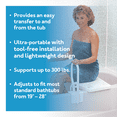 thumbnail image 2 of Carex Adjustable Bath Transfer Bench with Safety Handles, Comfortable Seat, Fits Most Bathtubs, 300 lb Capacity, 2 of 8