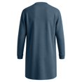 thumbnail image 4 of Fanshiluo Men's Mid‑Length Single Breasted Button Blend Coat, Long Sleeve Casual Outerwear,Size S-3XL, 4 of 7