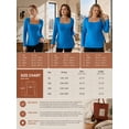 thumbnail image 3 of Cuteduck Women Plus Size Casual Ribbed Knit Blouse Fall Long Sleeve Sweater Square Neck Solid Top 1X-4X, 3 of 9