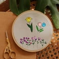 thumbnail image 4 of 4 Sheets Flowers Pattern Water Soluble Hand Sewing Stabilizers for Fabric Embroidery Stitch Practice Embroidery Stickers Wash Away Stabilizers for Embroidery Beginners Lovers, 4 of 7