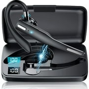 Trucker Wireless Headset Bluetooth 5.1 Earpiece Dual Mic Earbud Noise Cancelling