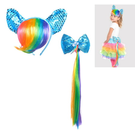 Suit Yourself My Little Pony Rainbow Dash Costume Accessory Supplies for Children, Include a Rainbow Mane Headband, Tail