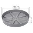 thumbnail image 2 of Uxcell 6 Inch Plant Saucers Tray, Durable Plastic Round Flower Pot Drip Tray, White 2Pcs, Grey 7.5 Inch, 2 of 5