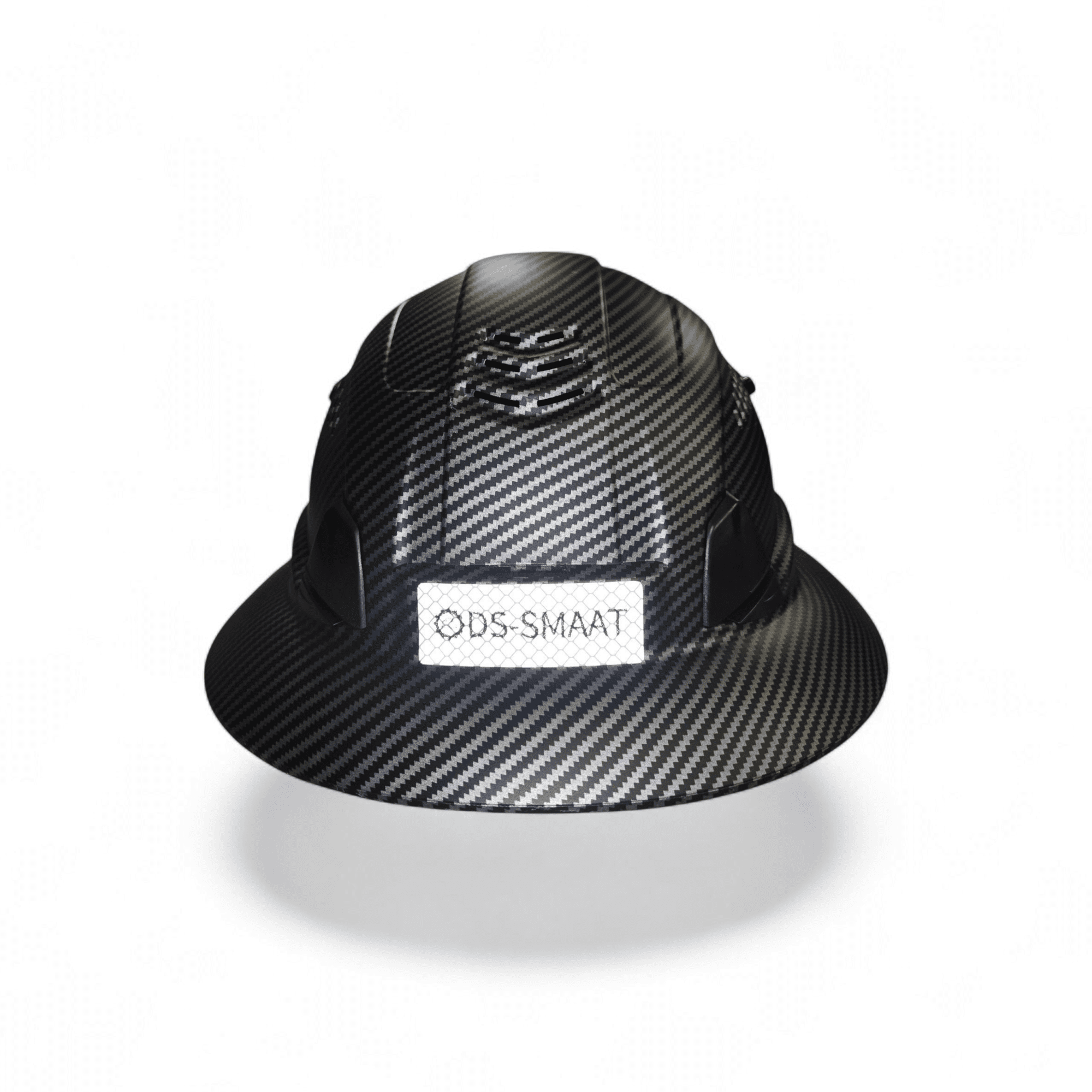 HDPE Hydro Dipped  Black/Silver Full Brim Hard Hat with Fas-trac Suspension