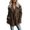 Camel, variant on CPOKRTWSO Women's Jackets Casual Lapel Shearling Coats Warm Oversized Outwear