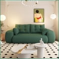 thumbnail image 3 of 78.7” 3-in-1 Foldable Teddy Fabric Sofa Bed | Green | Teddy | Pillow Back | Living Room Guest Bed, 3 of 26