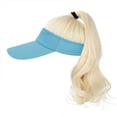 thumbnail image 1 of Daily Mix Store Perruque Chapeau pour Femmes Perruque Baseball avec Extensions de Cheveux Synthétiques Bouclés Chapeau Queue de Cheval avec Cheveux, Extensions Perruque Soleil Ponyta, 1 of 9