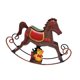 thumbnail image 1 of Estatua de caballo navideño, artesanía, suministros de metal, colección, adorno de mesa, animal Marrón, 1 of 9