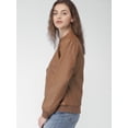 thumbnail image 2 of Luis Leather Chocolate Brown Leather Jacket For Women - Cafe Racer Full grain Real Lambskin Leather Jacket, 2 of 6
