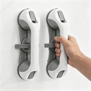 GARITIN 2 Pack Suction Grab Bar for Shower, Shower Handle with Strong Suction Cups, Bathroom Safety Grab Handle for Bathtub