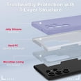 thumbnail image 3 of for Samsung Galaxy S24 Case, Silicone Phone Case with 1 Screen Protector, Soft Anti-Scratch Microfiber Lining, Full Body Shockproof Slim Cover Support Wireless Charging, Navy Blue, 3 of 16