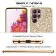 thumbnail image 6 of Compatible with Samsung Galaxy S23 Ultra Case, Glitter Sparkly Samsung S23 Ultra Phone Case with Slim Silicone Shockproof Protective Bumper Cover for Cute Girls Women (Gold), 6 of 14