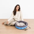 Heated Cat Beds for Indoor Cats and Small Dogs, Soft Donut Pet Bed ...