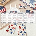 thumbnail image 7 of 4th of July Baby Girl Outfit Toddler Memorial Day Clothes Girls Independence Day USA Printed Camisole Top Flared Pants Butterfly Bow Headband Girls Short Sleeved Suit, 7 of 7