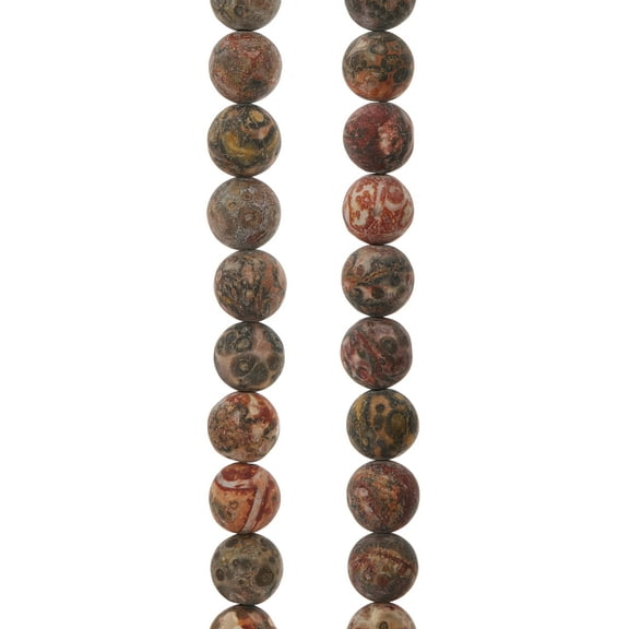 12 Pack: Matte Leopard Jasper Round Beads - 8mm by Bead Landing
