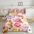 thumbnail image 2 of Erosebridal Ice Cream Comforter Sets,Kawaii Cartoon Comforters & Duvets,Food Decoration,Reversible,Breathable,2pcs, 2 of 8