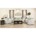 thumbnail image 3 of Maklaine Modern Fabric Upholstered Tight Back Sofa in Latte Finish, 3 of 13