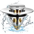 thumbnail image 1 of Tapón de lavabo universal MACHAO de acero inoxidable para fregadero 32 y 38 mm, 1 of 5