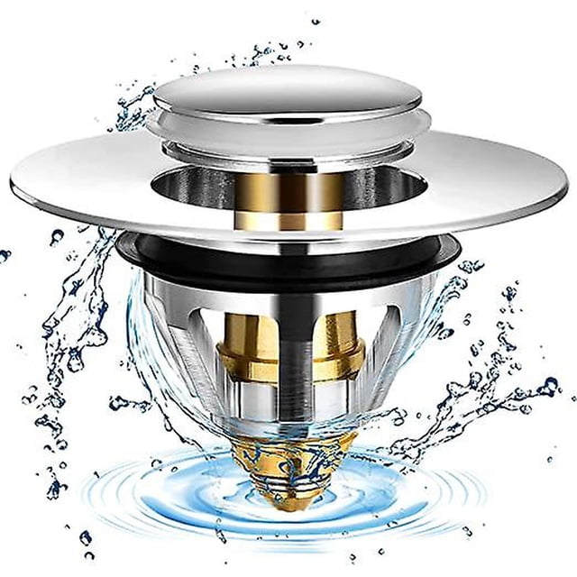 Tapón de lavabo universal MACHAO de acero inoxidable para fregadero 32 y 38 mm