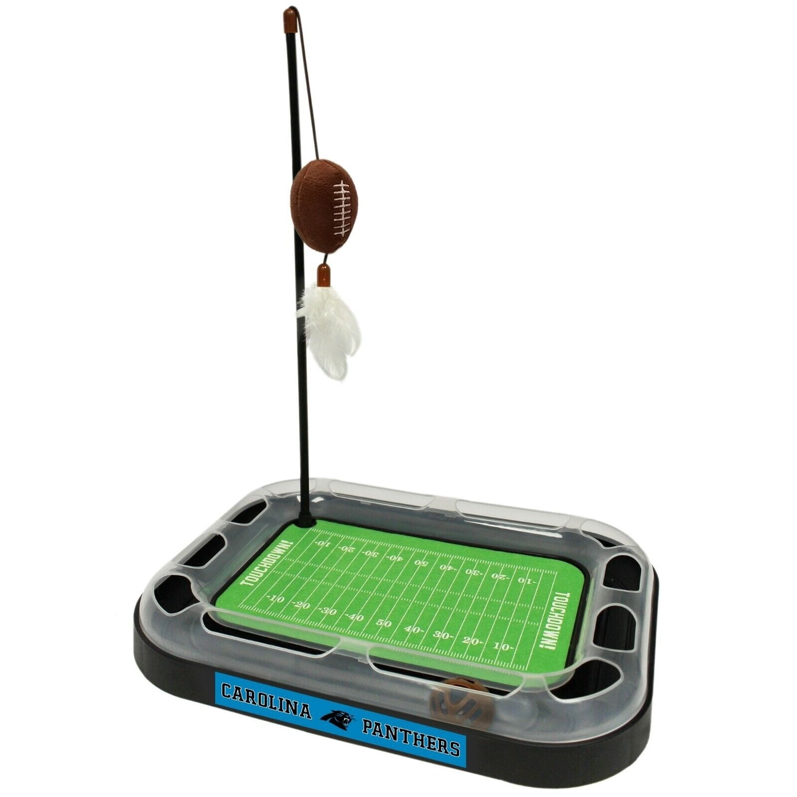 Pets First NFL Cat Scratcher Toy with Catnip Plush & Feather Cat Toy 6-in-1 Kitty Toy Chicago Bears