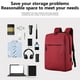 thumbnail image 4 of Fasiaou Laptop Backpack, Business Anti Theft Slim Sturdy Laptops Backpack with USB Charging Port, Water Resistant College School Computer Bag Gift for Men & Women Fits 15.6 Inch Notebook,Red, 4 of 6