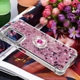 thumbnail image 6 of for Samsung Galaxy A23 4G/5G Glitter Case with Ring Holder, Bling Sparkle Floating Liquid Soft TPU Cushion Fashion Girly Women Girls Clear Case Cover for Samsung Galaxy A23  Rose Gold, 6 of 7