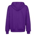 thumbnail image 4 of felwors Hoodies for Women Zip up Lightweight Sweatshirt Long Sleeve Fleece Hooded Jacket Coat Fall Casual Outfits Pockets Dark Purple, XXL, 4 of 7