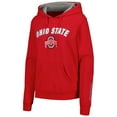 thumbnail image 2 of Women's Scarlet Ohio State Buckeyes Arch & Logo 1 Pullover Hoodie, 2 of 3