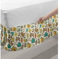 thumbnail image 2 of Colorful Bed Skirt, Nursery Animals with Food Chicken Horse Apple Bread Snack Pack Cereals Fish, Elastic Bedskirt Dust Ruffle Wrap Around for Bedding Decor, 4 Sizes, Multicolor, by Ambesonne, 2 of 2