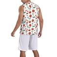 thumbnail image 2 of Xecao Strawberries print basketball shirt for both men and women, a unisex basketball jersey perfect for theme parties-Small, 2 of 6