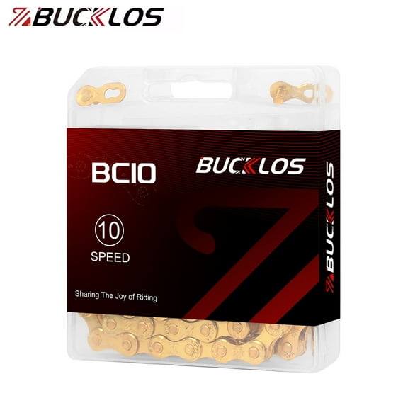 8/9/10/11/12 Speed Bike/Bicycle Chain BUCKLOS BC-L/EL/SL for SHIMANO/SRAM/KMC Steel Gold/Silver 116/126 Link with Quick Link fit MTB/Mountain/Road Bike/BMX 1/2 x 3/32 1/2 x 11/128 Inch Universal