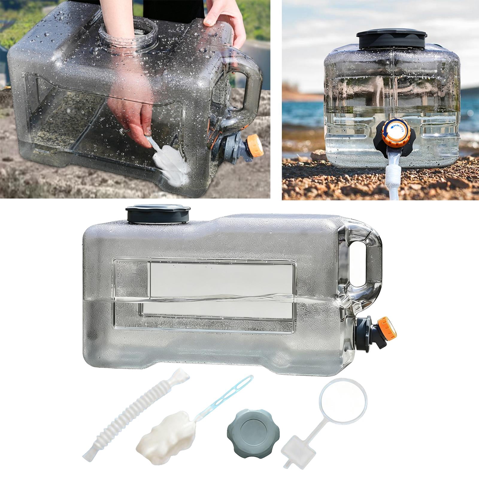 GARENDE Camping Water Jug with Spigot Portable Hydration Bucket for Emergency RV Car 25L