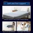 thumbnail image 4 of EMOOR Foldable Hybrid Futon Mattress, High-Resilience Urethane Foam 150N with Washable Padded Cover, Twin, Tatami Floor Sleeping Mat Pad Topper, Gray, 4 of 7