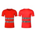 thumbnail image 4 of Men's Reflective T-Shirts for Daily Wear Quick-Drying Short Sleeve Construction Work Shirt with Color Block Design, 4 of 4