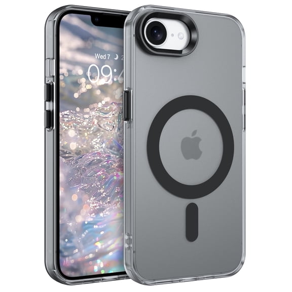 VENINGO Magnetic Phone Case for iPhone 16e / iPhone 17e 6.1" Compatible with Mag-safe , Translucent Matte Shockproof Scratch Resistant iPhone 16e Case / iPhone 17e Case,Black