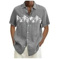 thumbnail image 2 of Mens Digital 3D Printed T Shirt Long Sleeved Shirt Top Lapel, 2 of 5