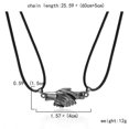 thumbnail image 5 of Collares con colgante de dos almas y un corazón para pareja, collar con imán para parejas, negro y plata, código de producto 55019 dorado, 5 of 5