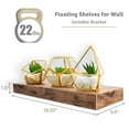thumbnail image 5 of Sorbus 16.25" Mahogany Rustic Floating Shelves (Set of 5) – Wall Storage for Décor, Frames, Trophies, 5 of 5