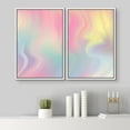 thumbnail image 2 of IDEA4WALL Framed Canvas Print Wall Art Set Rainbow Spectrum Abstract Multicolor Illustrations Fine Art Bohemian Minimalist Colorful Artwork for Living Room, Bedroom, Office - White 16"x24"x2, 2 of 5