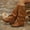 Brown, variant on Womens Mid Calf Boots Stylish Solid Color Pointed Toe Chunky Heel Fold Over Knee High Boots Chelsea Slouchy Shark Boot Autumn Winter Dressy Shoes Beige 38