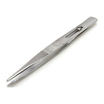 STEELMAN 05604 6-Inch Slide-Locking Straight Rounded Tip Tweezers